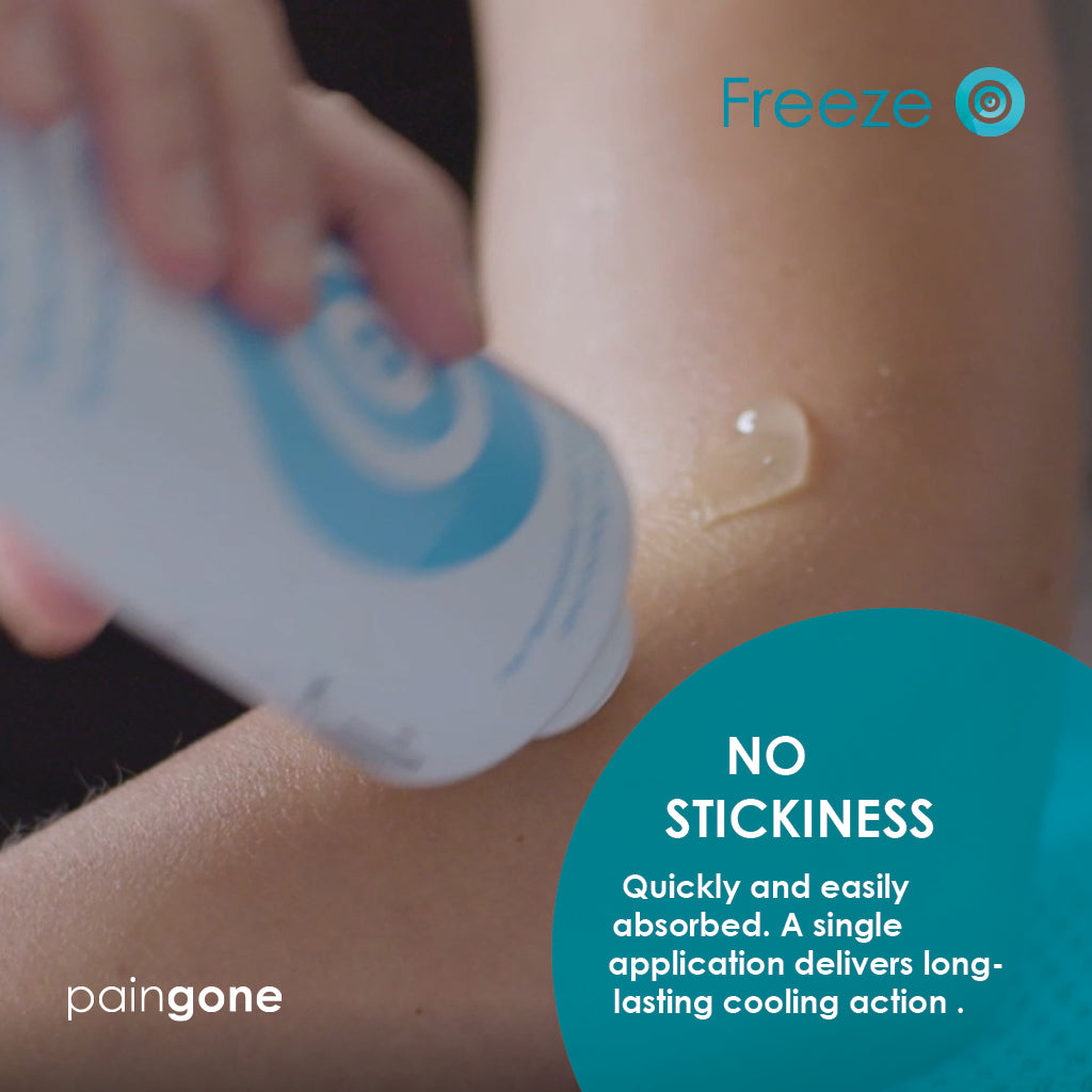 No stickiness with paingone freeze, quickly and easily absorbed. A single application delivers long-lasting cooling relief.
