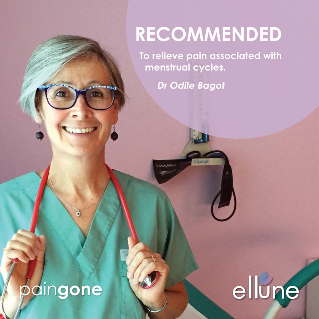 "To relieve pain associated with menstrual cycles." Dr Odile Bagot