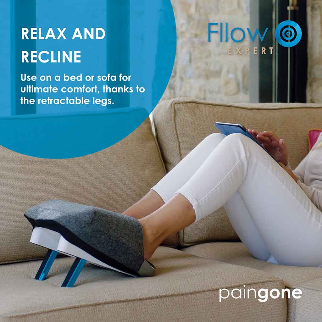 Use on a bed or sofa for ultimate comfort, thanks to the retractable legs.