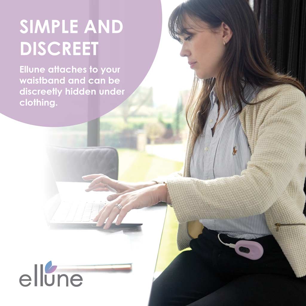 Ellune attaches to your waistband and can be discreetly hidden under clothing